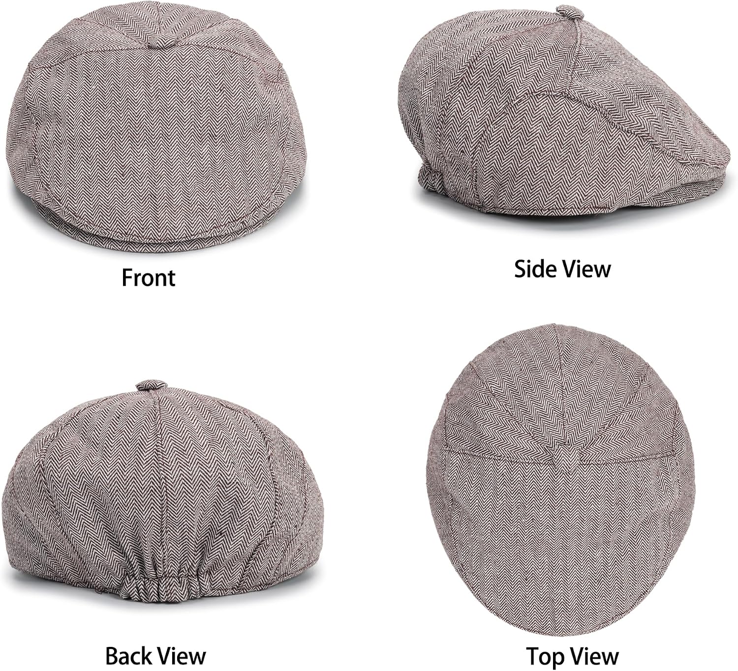 INOGIH Boys Tweed-Newsboy Cap Toddler Cotton Beret Hat 6M to 2 Year