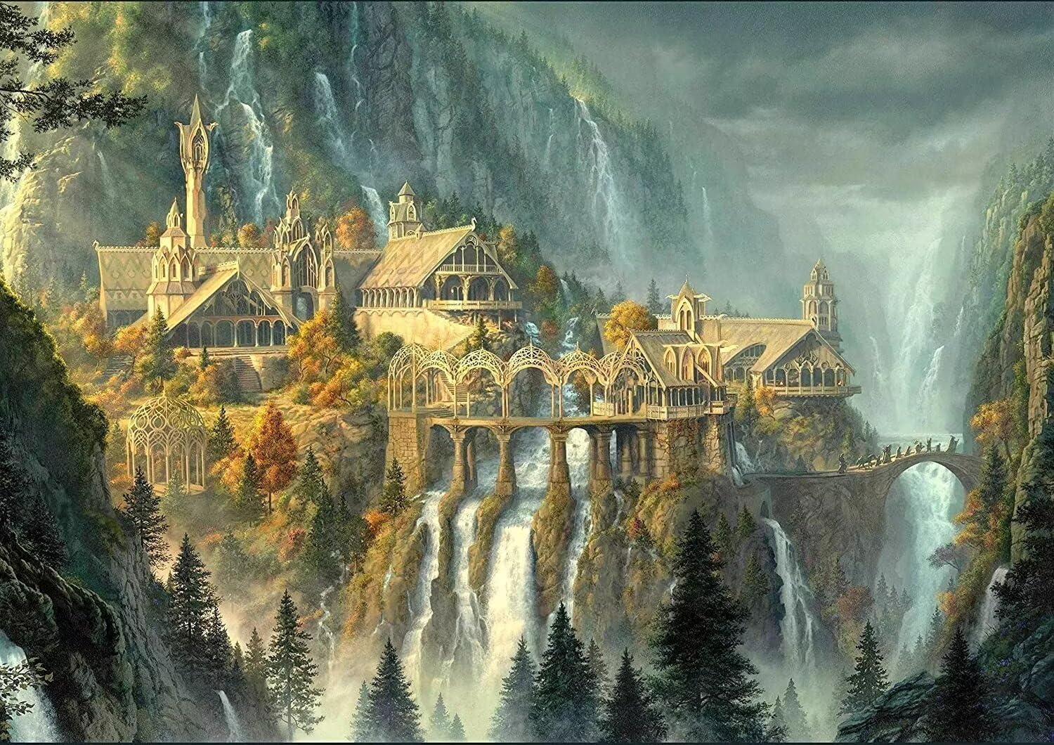 Puzzle Adulte 2000 Pièces Classique Le Seigneur des Anneaux LORDOS 100x70cm 2000 Pièces