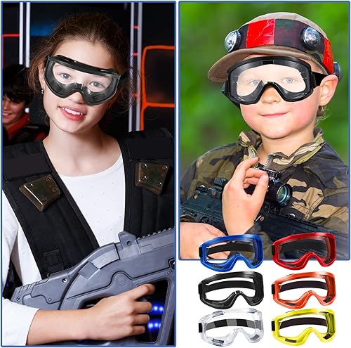 Miniatura 6 de 24 gafas de seguridad para niños, gafas de ciencia para adultos, gafas protectoras de laboratorio para el hogar, el aula y el trabajo (multicolor)