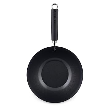 Ken Hom Premium Carbon Steel Nonstick Coating Wok for thinKitchen 27 cm