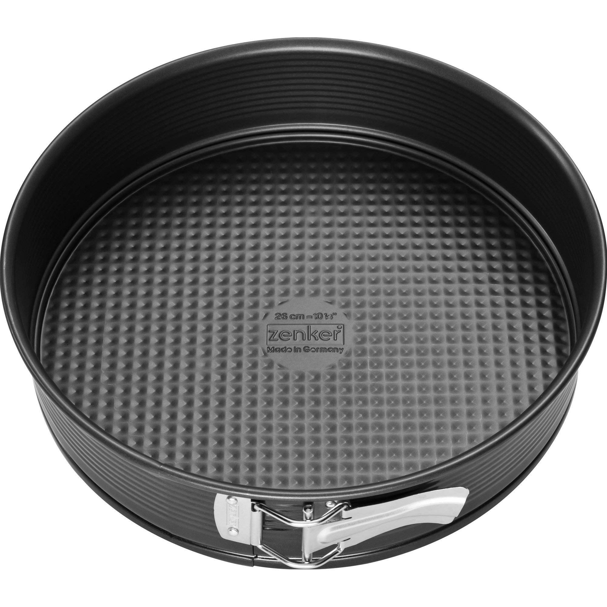 Zenker 7022 Moule à gâteaux rectangulaire à charnière, Moule Rectangle, Plat à Four, Plat à gratin & 6504 Moule à manqué à charnière, 28 cm, moule à gâteau rond, Acier inoxydable