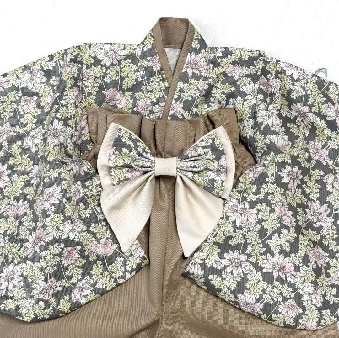 60-100ワンサイズ〉ベビー袴 ベビー着物 お食い初めꕤ︎︎