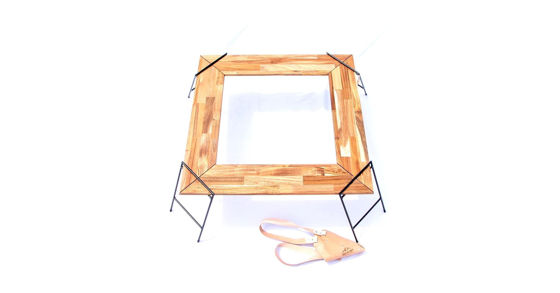 Amazon.co.jp: oka-d-art 囲炉裏テーブル 本革ベルト付き ソロ