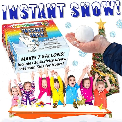 Polvo de nieve falsa a granel para uso en exteriores o interiores. Haz 15 galones de nieve instantánea para decoración de Navidad, pelea de bolas de