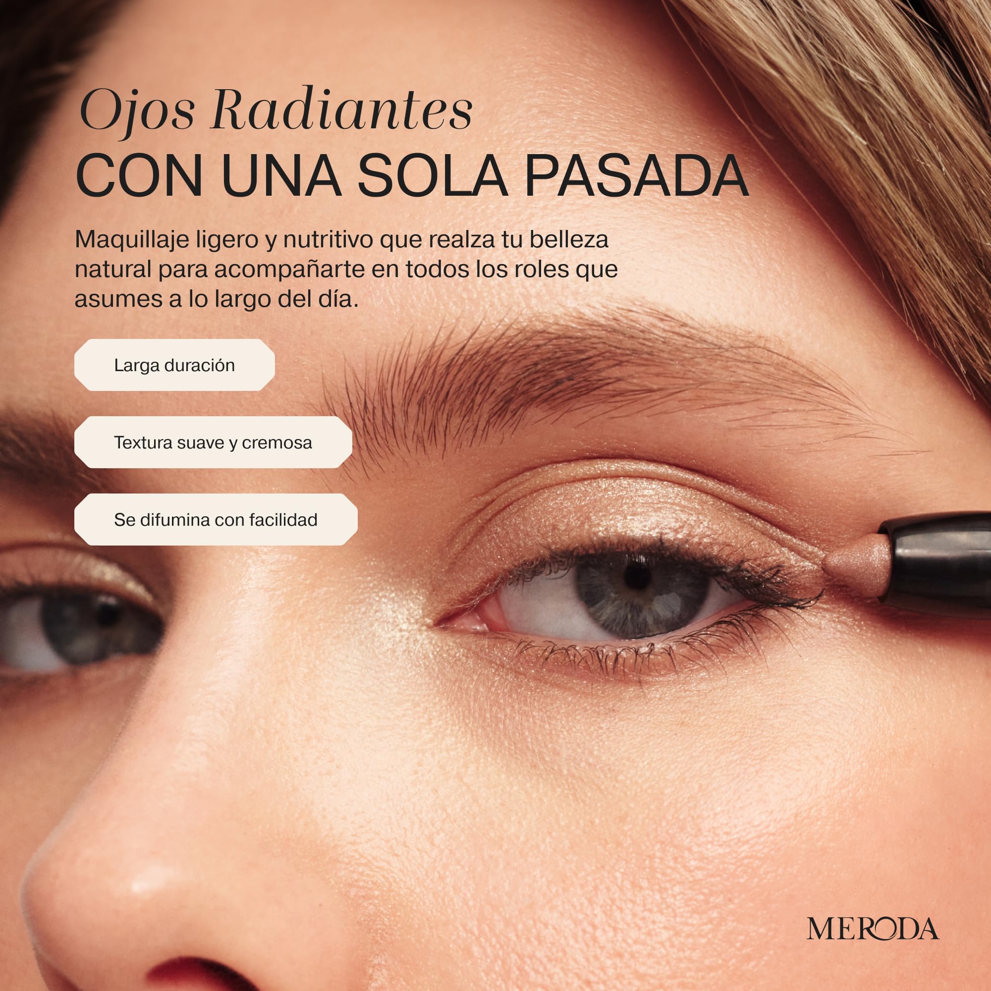 MERODA® Sombra de Ojos en Stick [ANTI MANCHAS] - Sombra en Barra de Larga Duración - Sombra Cremosa para Todo Tipo de Piel - Stick para Ojos Cansados - Barra Iluminadora Ojos (Malva)