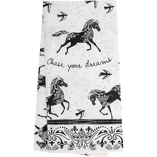 Karma Boho Tea Towels Horse, 18" x 22"
