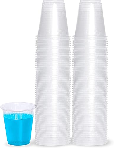 PLASTICPRO Vasos de plástico desechables de 5 onzas de peso medio transparentes 200 unidades
