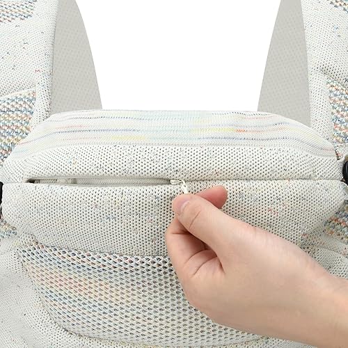 Miniatura 4 de Bebamour Portabebés de punto para recién nacidos a niños pequeños - Portabebés ligero 3 en 1 Portabebés de transporte delantero y trasero (blanco)