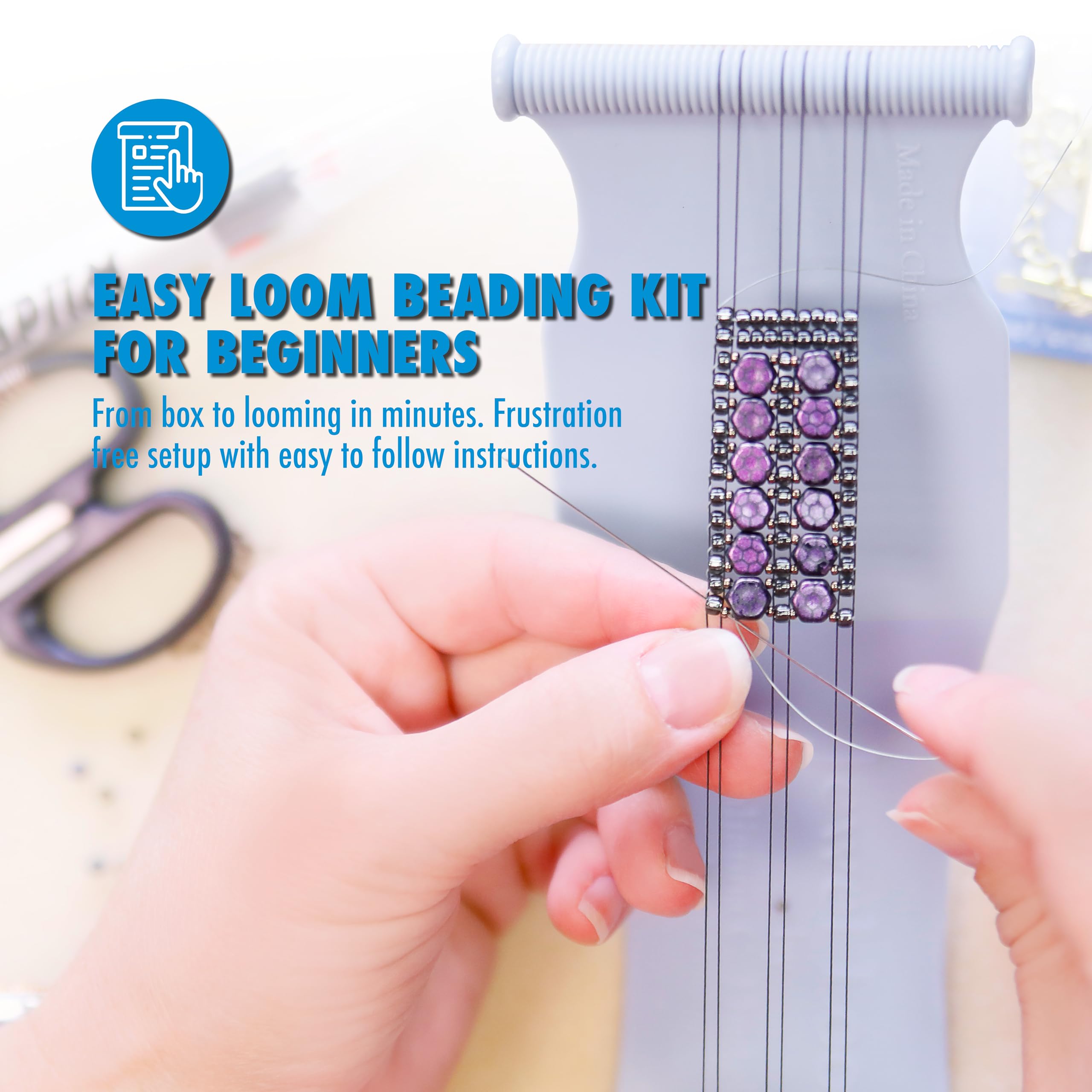 Beadalon Jewel Baby Loom, Kunststoff, blau