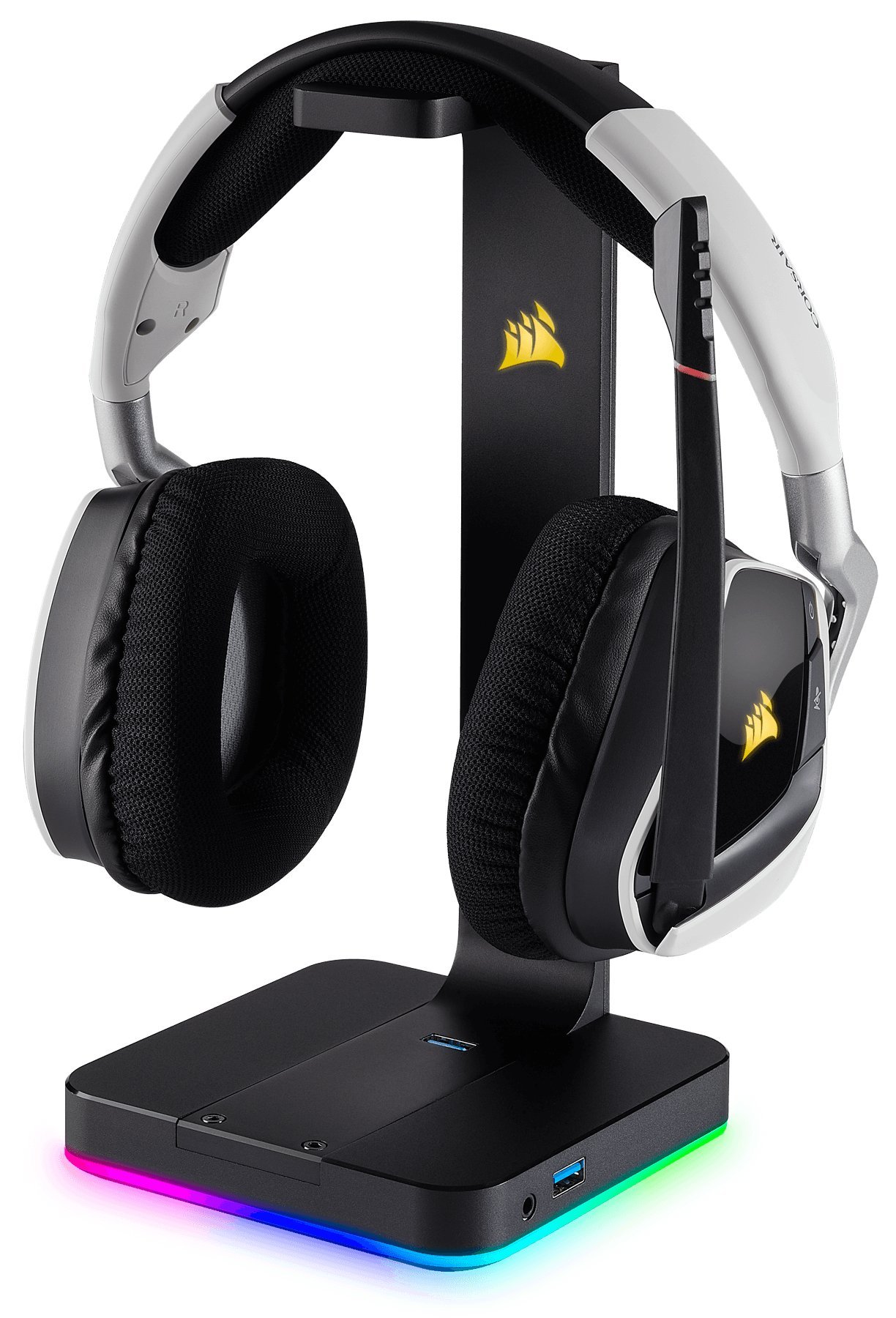 Corsair VOID ELITE RGB Wireless Gaming Headset - White & ST100 RGB