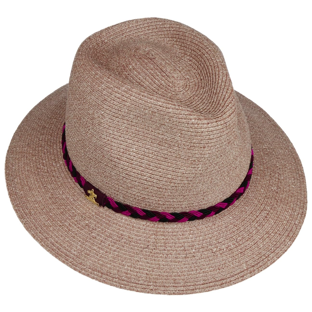 CAPPELLISHOP Mevala Traveller Cappello di Paglia da Sole con Fascia in Tessuto Prodotto in Italia Donna Primavera Estate