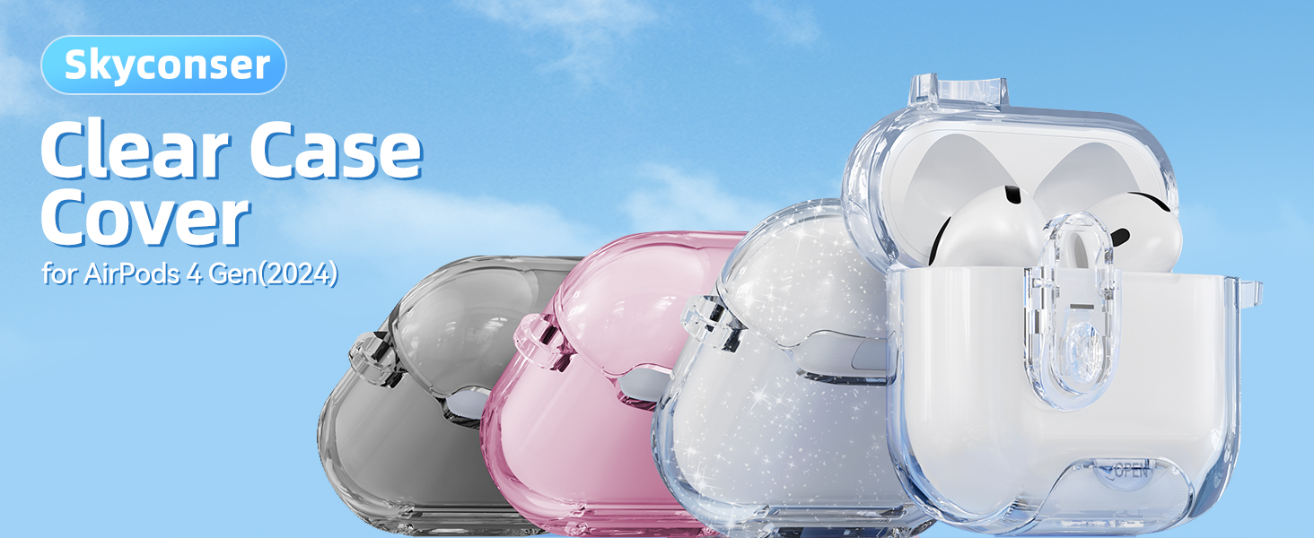 Amazon.com: Skyconser for AirPods 4 Case 2024 with Safety Lock