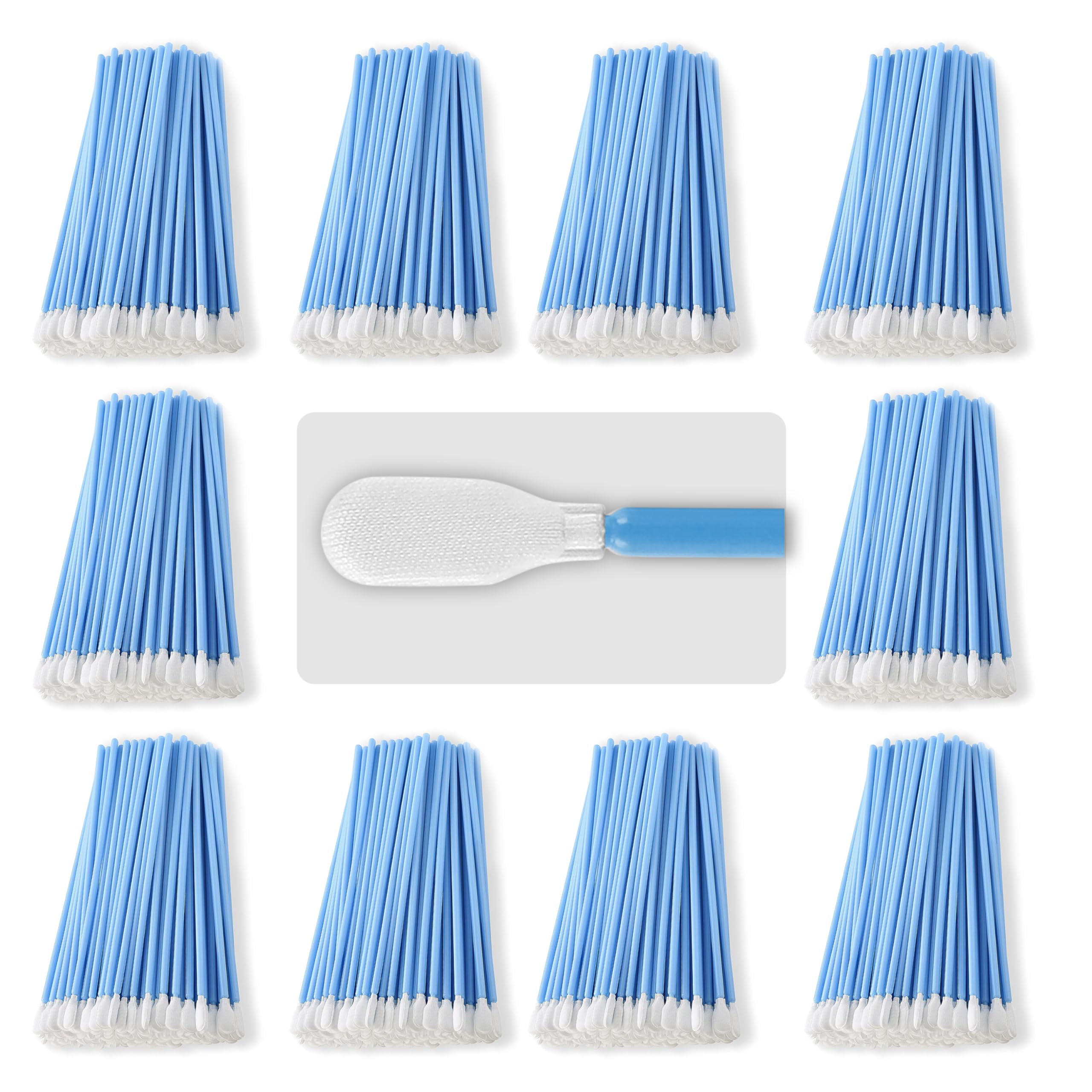 AAwipes Lab Polyester Swabs 6.3" (Bulk Pack 1000 pcs, Blue, Length/Swab Head Width=160 mm/6.5 mm)(857A-1000)