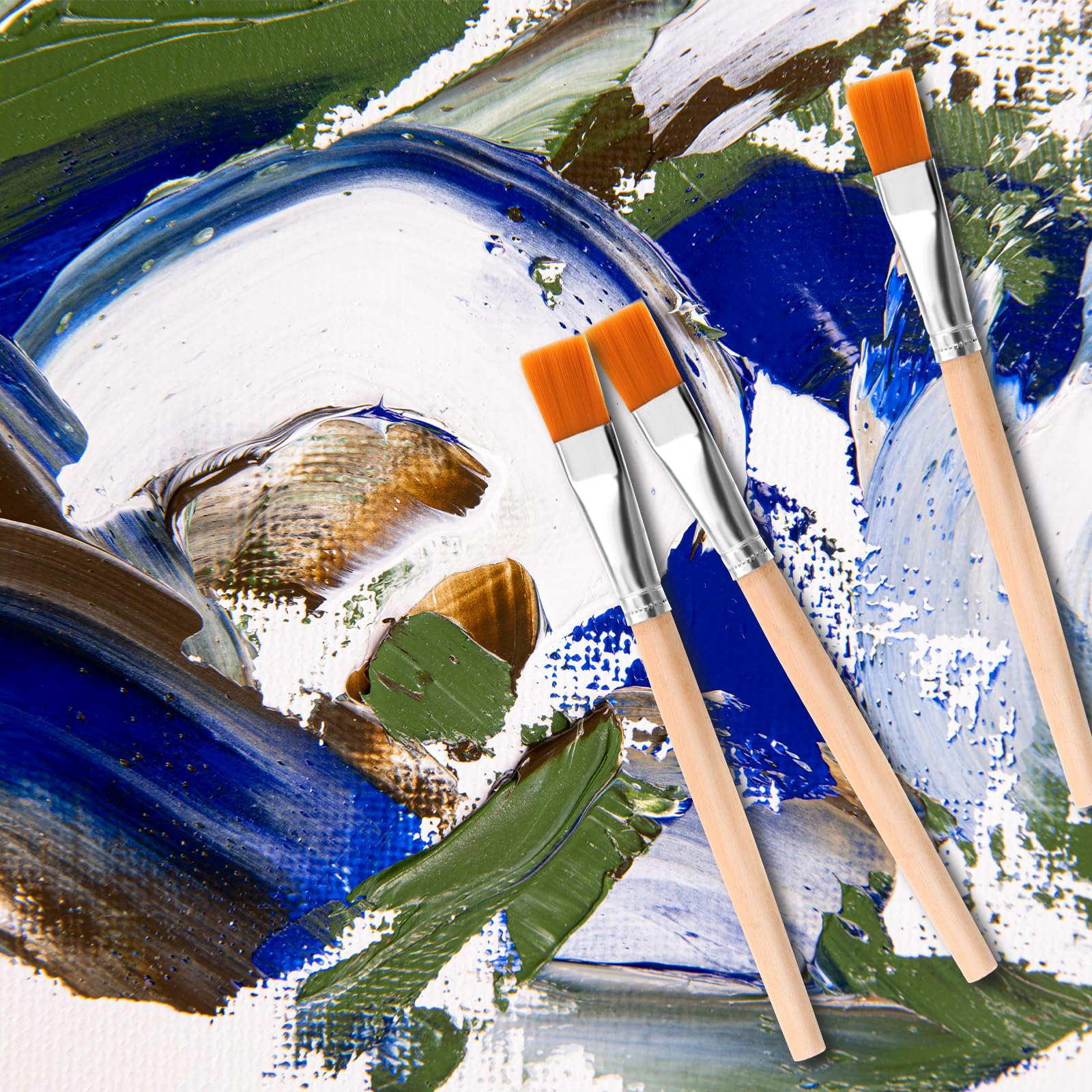 Watercolor Brush Set 60 Pcs Pointed Round Paint Brushes Set - Detail Brushes  For Watercolor Oil Acrylic Art Cheap Paint Brushes, image size:1600x1600