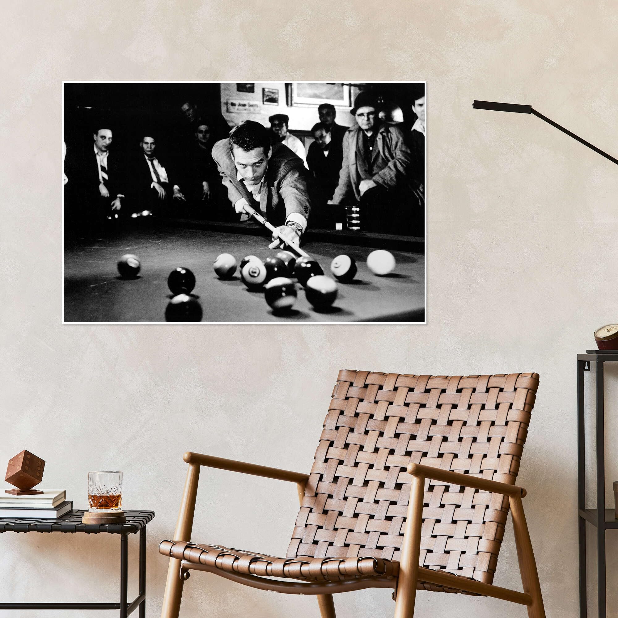 Posterlounge Paul Newman - Lo spaccone Poster | 130 x 90 cm Nero e Bianco Quadri Decorazione per pareti