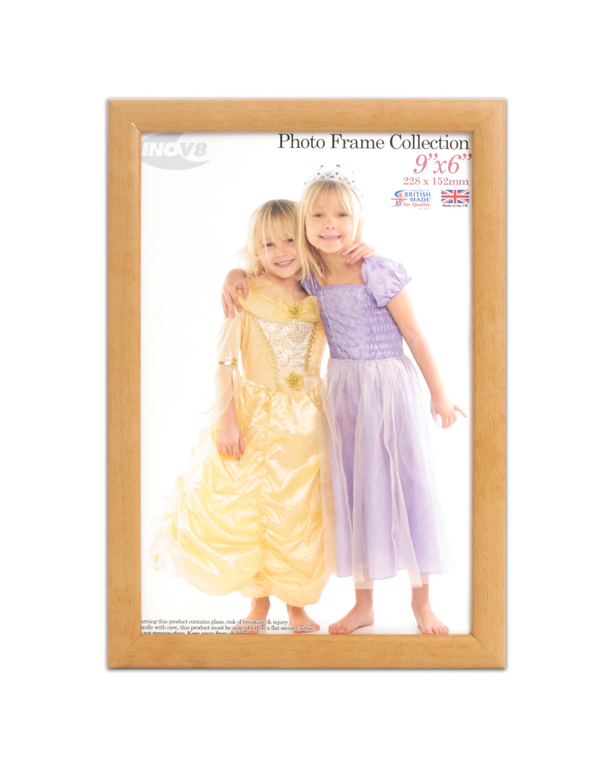 Inov8 British Made Traditional Picture/Photo Frame, 9x6-inch, Value Natural