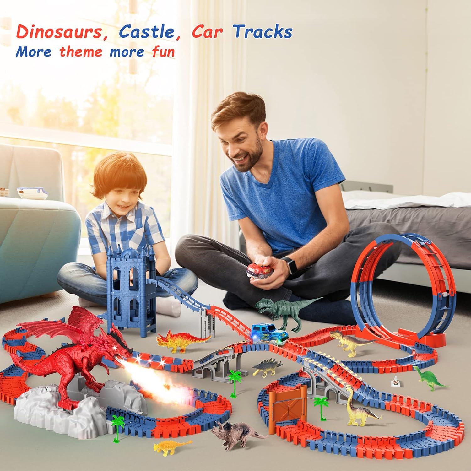 Best Promo Dinosaur Toys Race Track with 2 Race Cars, 230 Piece Flexible Train Tracks with 9 Assorted Dinosaur and Castle, Create A Dinosaur World Road, Best Gift for 3 4 5 6 Years Old Toddlers Boys and Girls Black Friday - 70% OFF Dinosaur Toys Race Track with 2 Race Cars, 230 Piece Flexible Train Tracks with 9 Assorted Dinosaur and Castle, Create A Dinosaur World Road, Best Gift for 3 4 5 6 Years Old Toddlers Boys and Girls