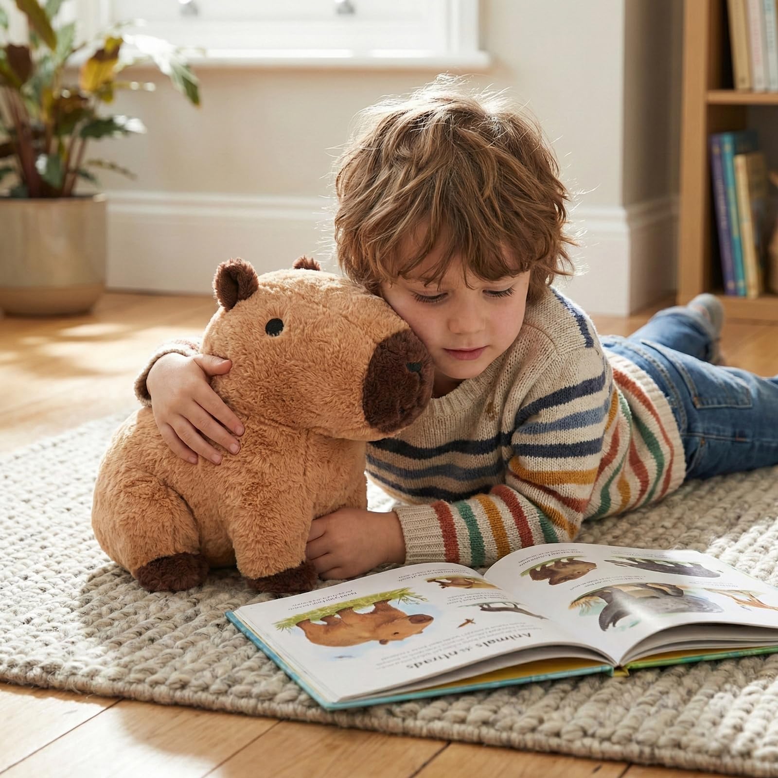 WEIGEDU Plüsch Capybara Stofftier - 31 cm weiches Kawaii-Spielzeug für Kinder & Erwachsene, braunes süßes Tier-Plüschkissen, kuscheliger Schlafenszeit-Buddy für Mädchen, Jungen und Capybara-Liebhaber