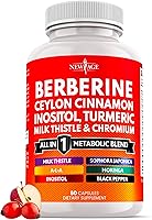 Vista 8 de Suplemento de berberina y canela de Ceilán - Melón amargo, glucomanano, Gymnema Sylvestre, cromo, moringa, cardo mariano, cúrcuma, pastillas
