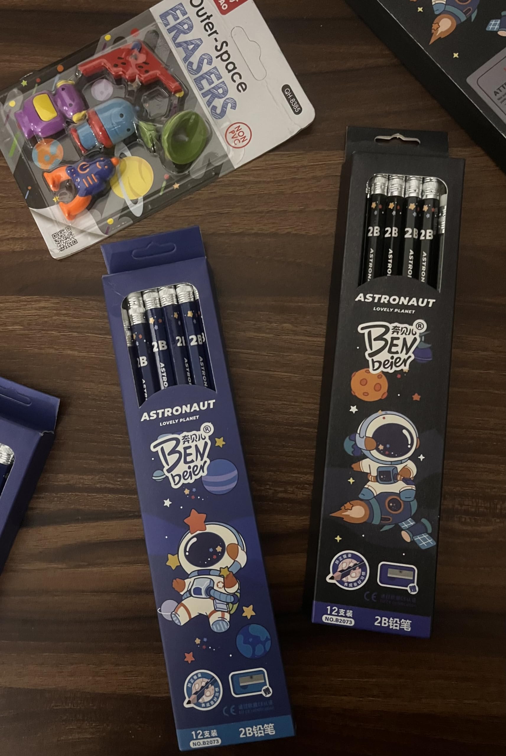 Le Delite 2 box Stylish Pencils Stationary Kit - Space Theme Pencils Set with Erasers and pencil Cap for Kids Boys and Girls, Space astronaut Birthday Return Gift (Set of 2) (B0BNQND9R1) Amazon Price History, Amazon Price Tracker