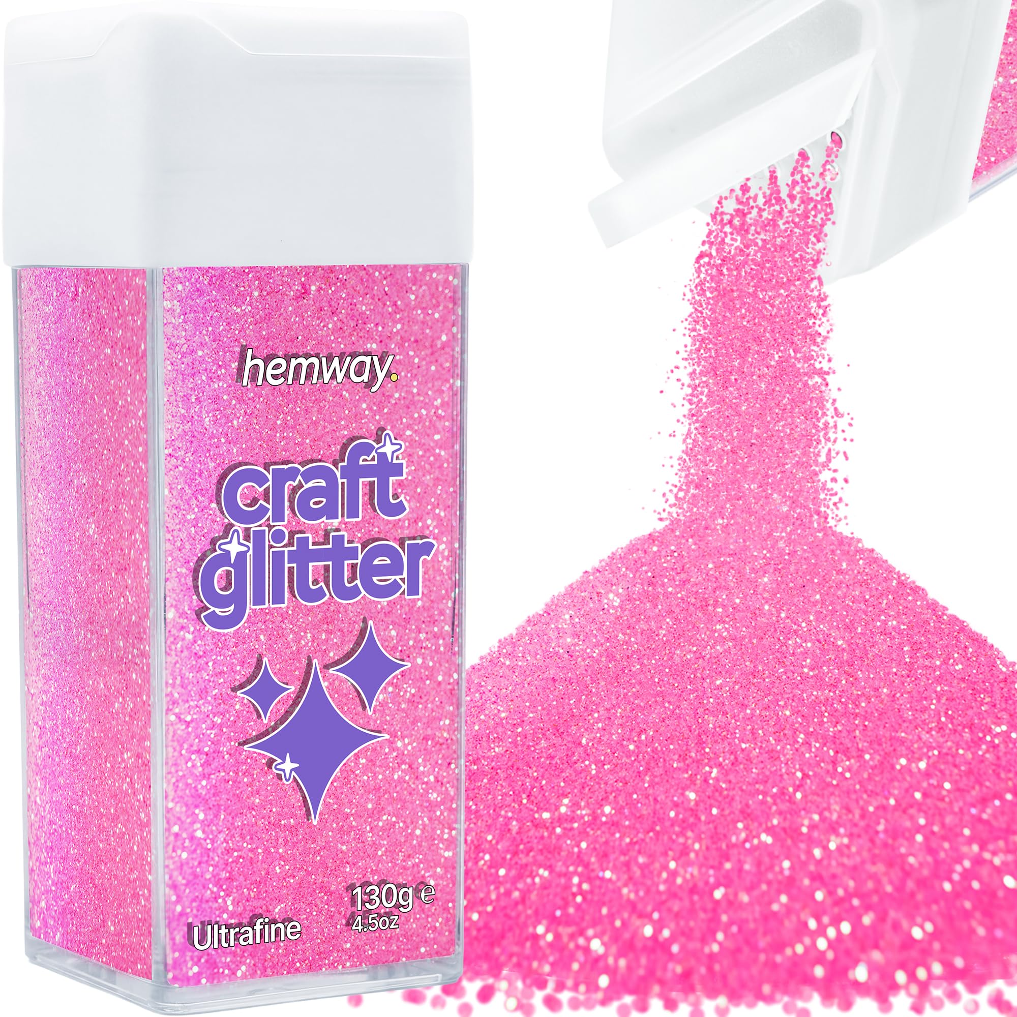 Purpurina rosa bebé ultrafina que no pierde color en resina y manualidades