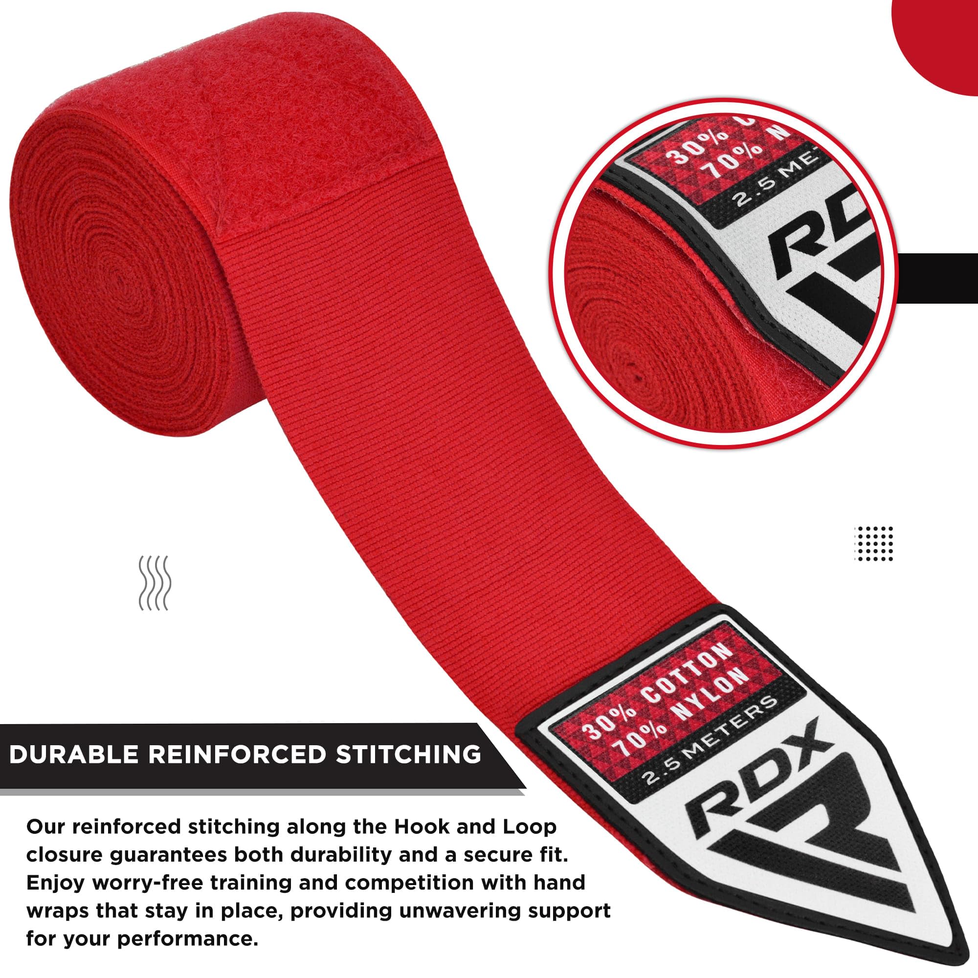 RDX Vendas Boxeo Guantes Interiores Protector Muay Thai MMA Kick Boxing Entrenamiento Hand Wraps