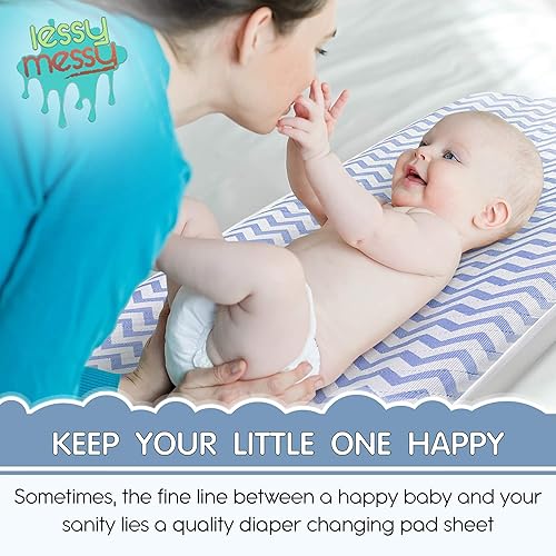 Miniatura 6 de Lessy Messy Funda portátil para cambiador de pañales las únicas fundas y almohadillas para cambiar pañales que son a prueba de fugas, seguras para
