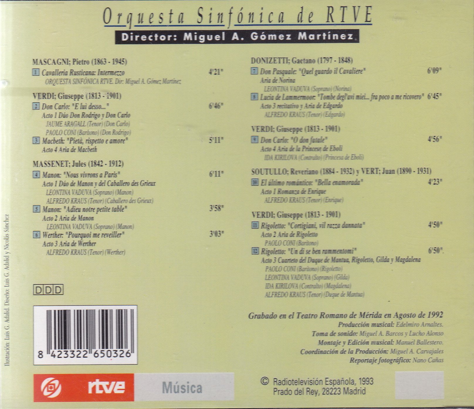 Opera in the Teatro Romano in Merida