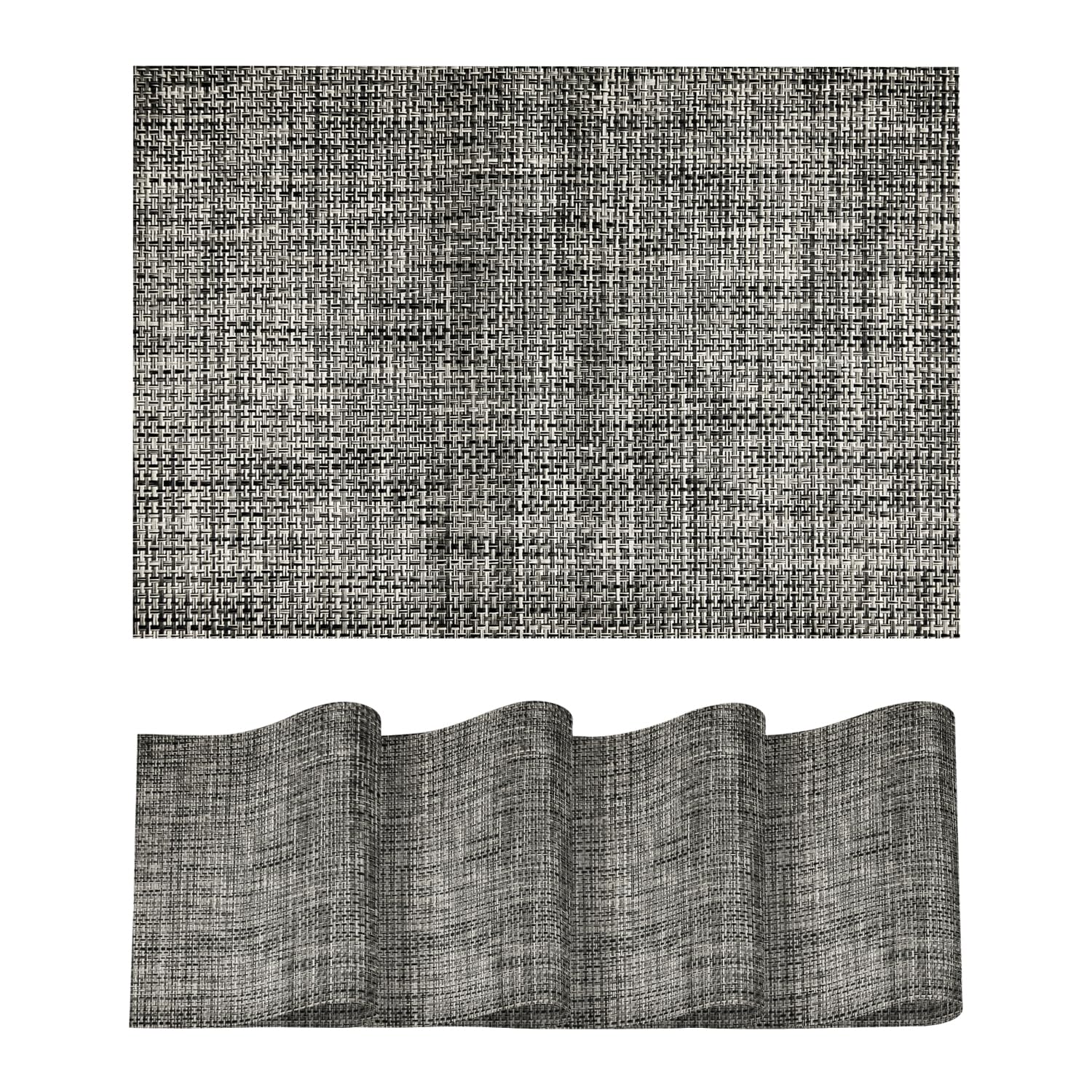 Lot De 6 Sets De Table Tissés Gris - Résistants à La Chaleur