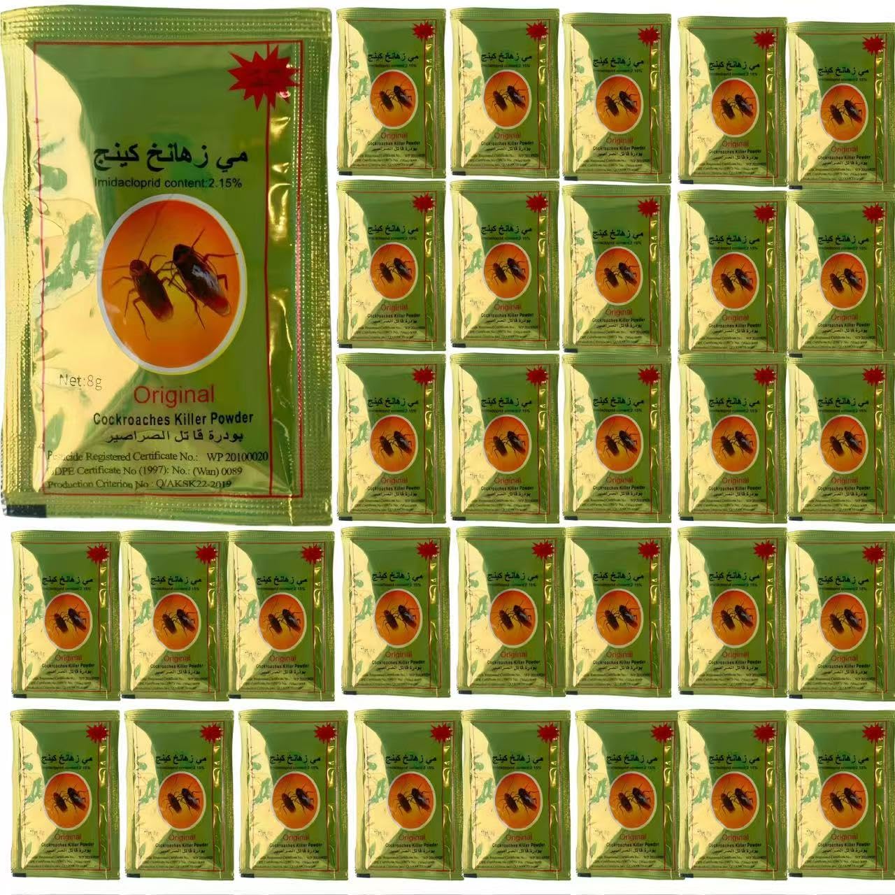 30Pcs Cockroach Killing Powder Killer Bait Stations/Cockroach Trap Effectively Roach Contro - Group Spread Effectively Roach Control