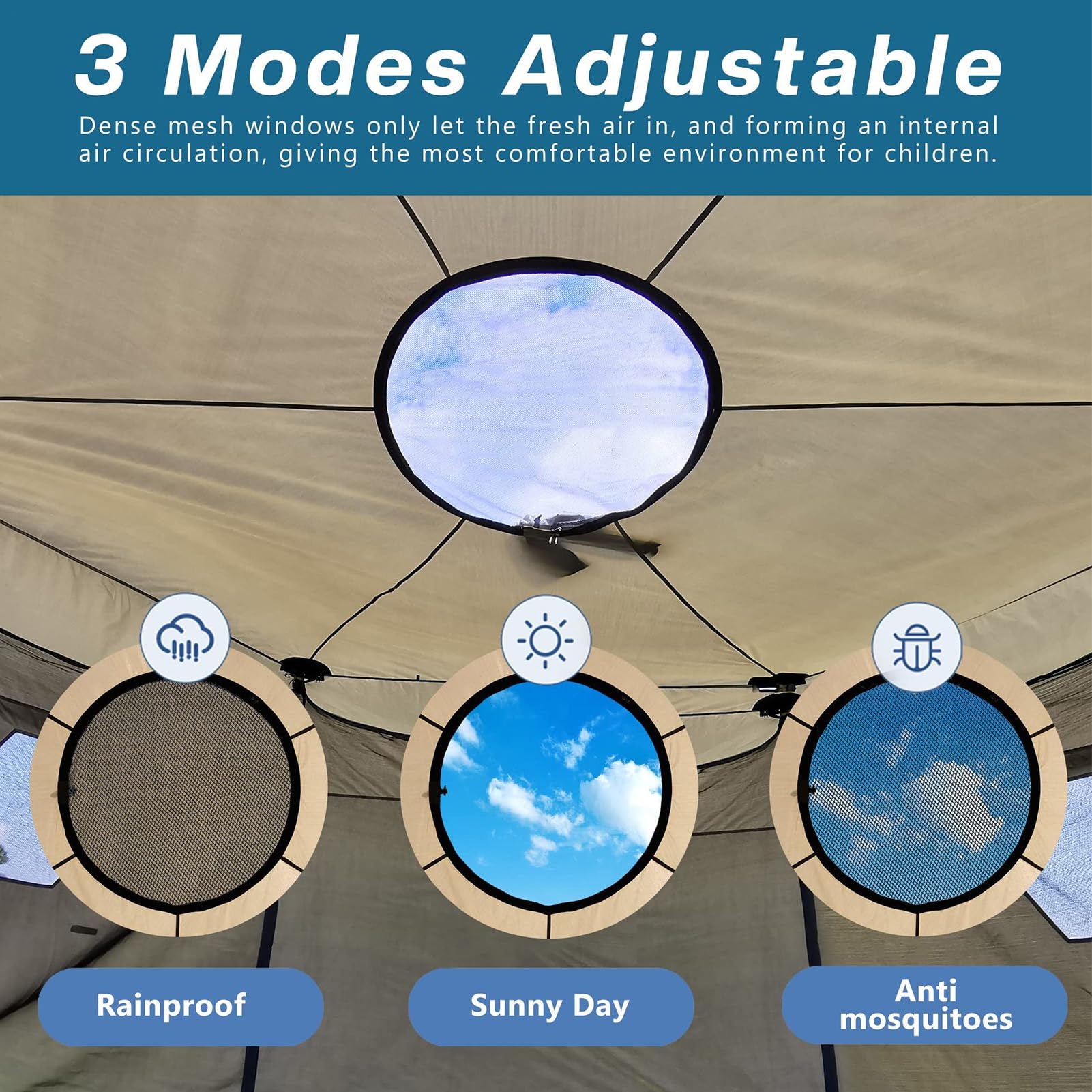 Pare-soleil pour trampoline – Tissu Oxford, 366 cm, housse de tente de trampoline, résistante aux UV | Auvent d'extérieur imperméable, tente d'ombrage ronde pour jeux d'enfants, utilisation dans le
