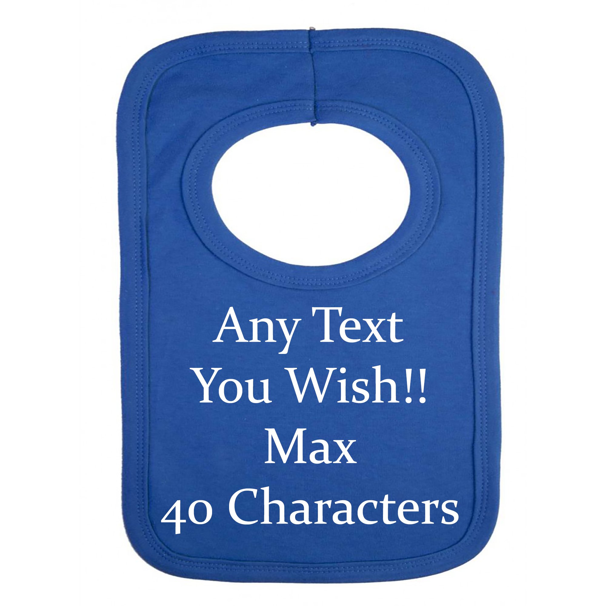Personalised Embroided Baby Bib (Name Can Be Changed) (Navy Blue) โ image 1
