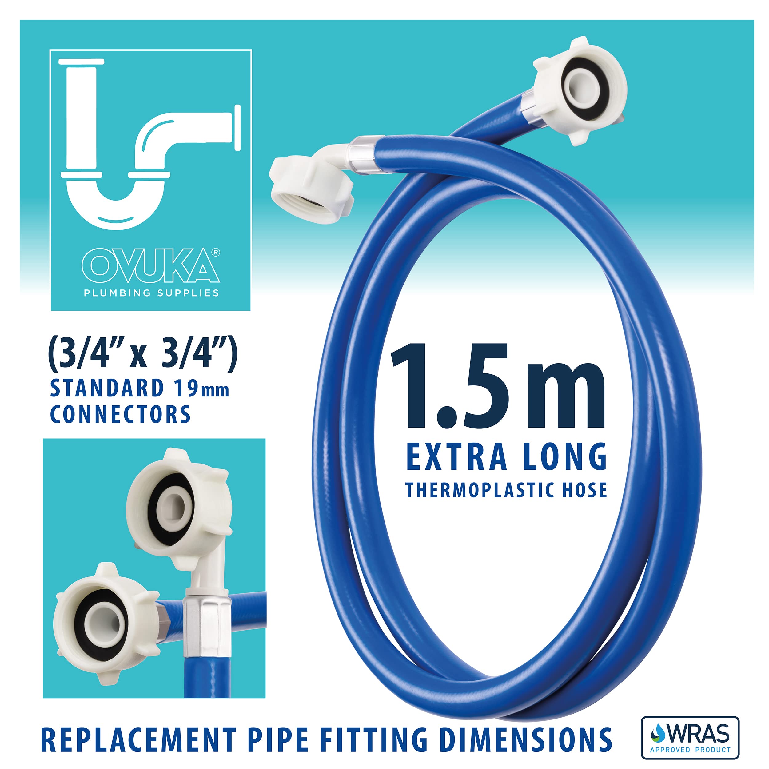 Buy Ovuka® Washing Machine Hose WRAS Approved Dishwasher Hose