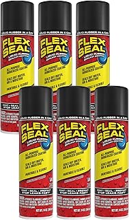 Spray Rubber Sealant Coating, 14-oz, Black (6 Pack)
