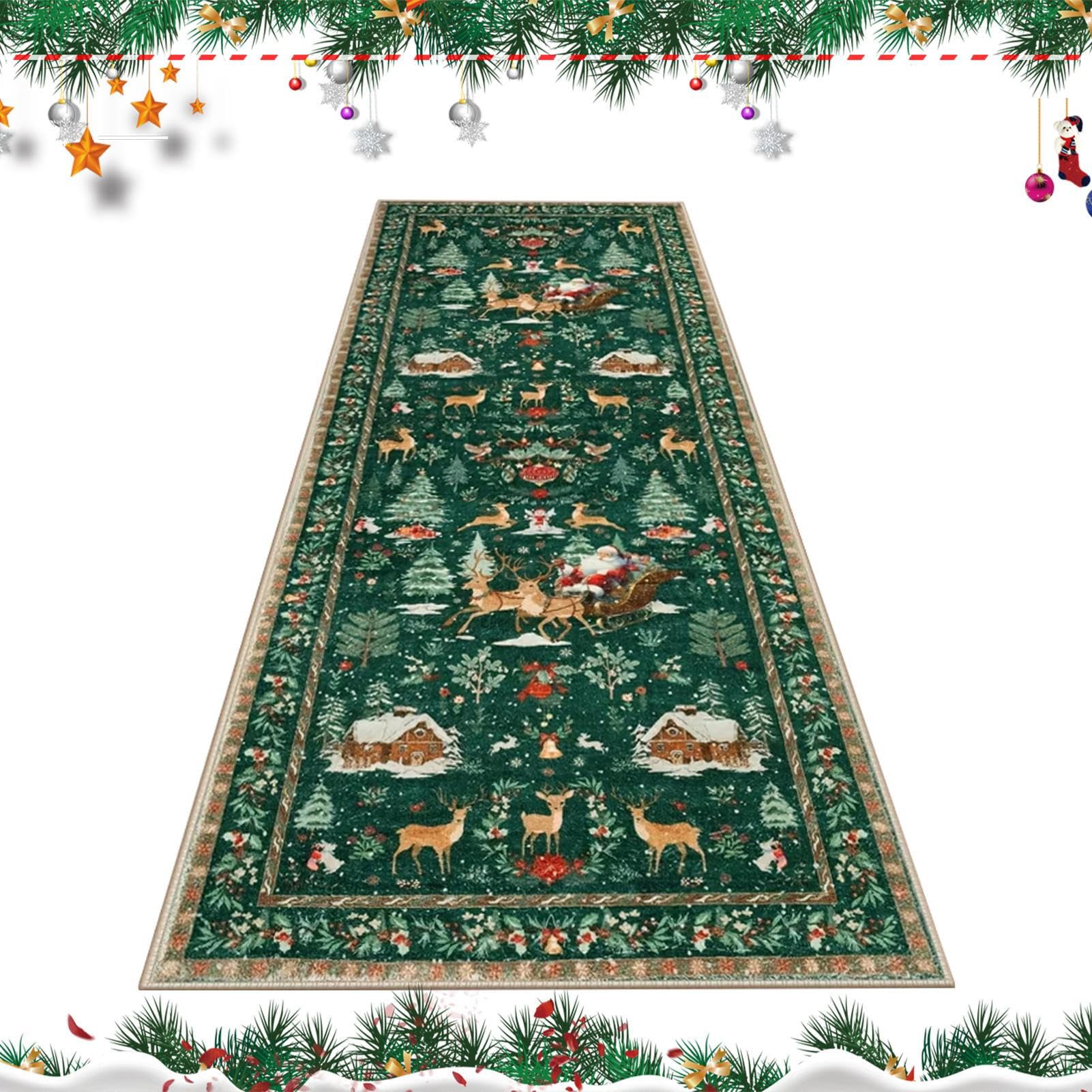 Tapis de Noël antidérapant et rectangulaire pour votre couloir