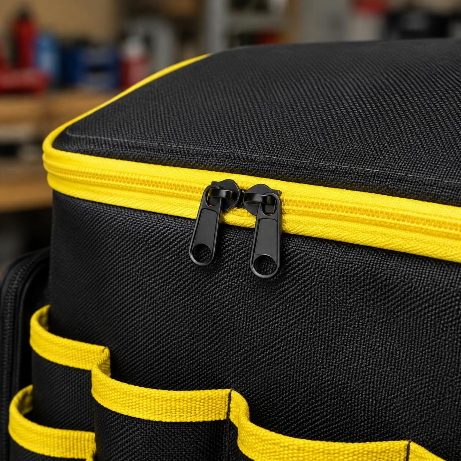 MagiDeal Borsa Porta Attrezzi Portatile Borsa Utensili Borsa da Lavoro Astuccio Organizzatore con Cerniere E Patte di Protezione Separazione Flessibile per