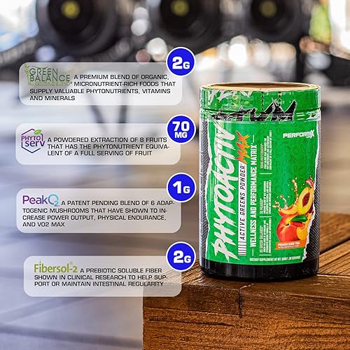 Miniatura 5 de PhytoactivMax Active Greens Powder Wellness and Performance Matrix | Fitonutrientes - Salud general | 30 porciones (piña fresa)