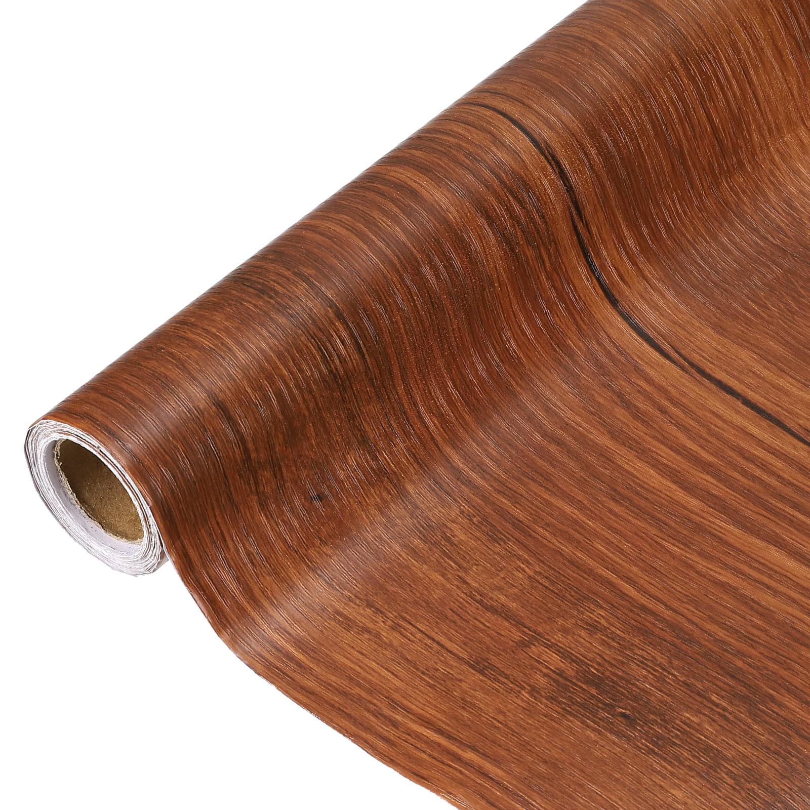 sourcing map Wood Grain Contact Paper 60 x 300cm Self-Adhesive Wallpaper Waterproof Wood Peel and Stick Countertops for Home Kitchen Countertop Cabinet Bathroom, Brown