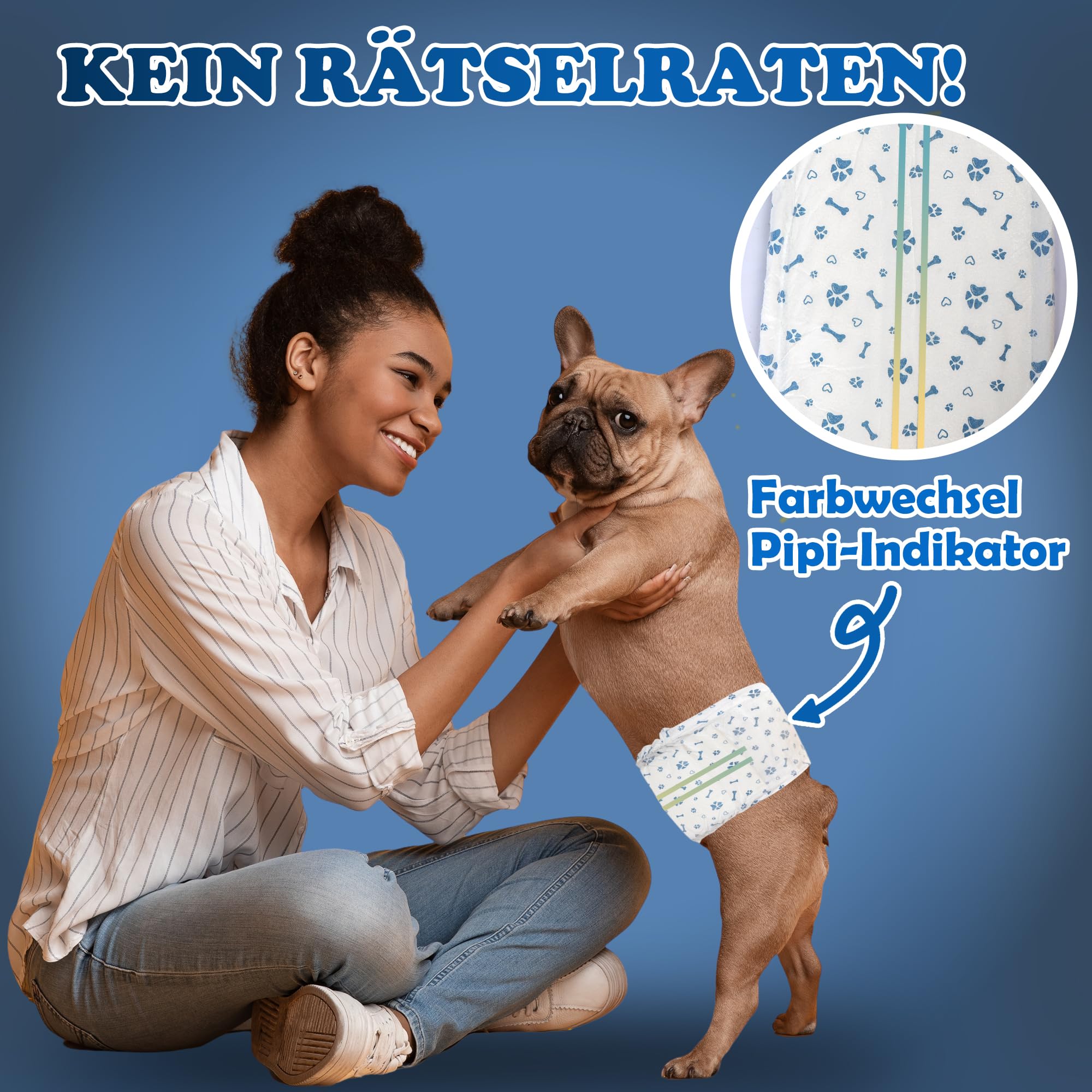 LeapSheep Pañales para perros para perros (50, L)
