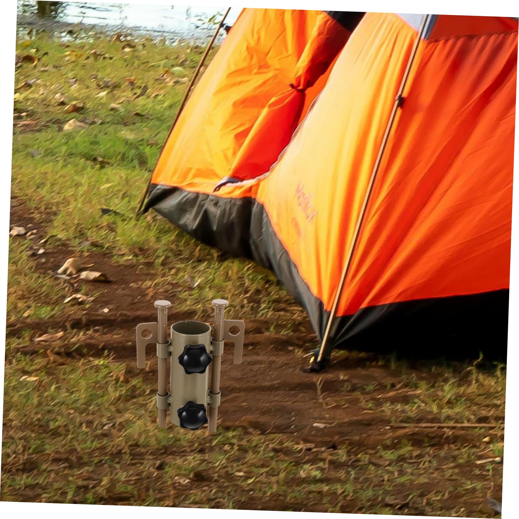 6 Stück Camping Zeltstangen aus Stahl mit Khaki Farbe für Festen Halt und Erhöhte Stabilität Geeignet für Zeltstangen und Canopy Beim Outdoor Camping