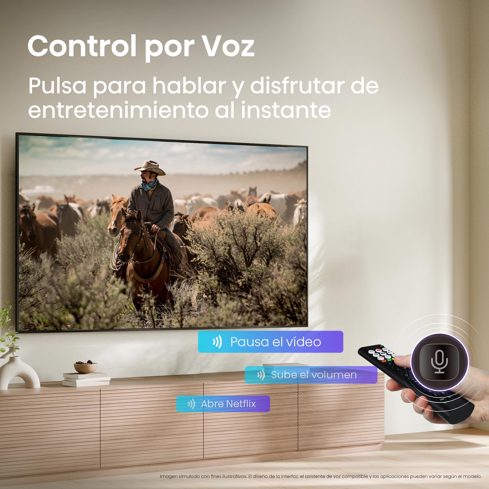 Hisense 55A6S - UHD 4K Smart TV 55 Pulgadas, Escalador IA 4K, Smooth Motion IA, Modo Juego Plus, Dolby Vision, Control por Voz, Filmmaker Mode, Airplay