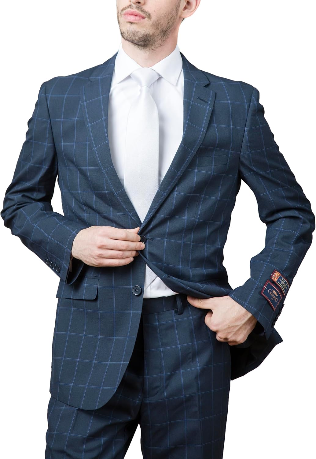 Adam Baker Men's Regular Fit 2-Piece Single Breasted Suit - Colors
