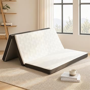 FLEXISPOT Tri-Fold Mattress for Murphy Bed, 4" Full Portable Floor Mattress
