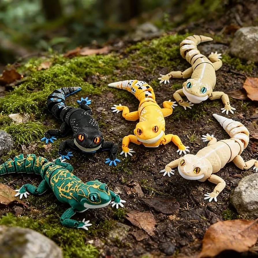 爬虫類 フィギュア ゲッコー トカゲ ジオラマ Amazon.co.jp: 3Dプリント製 レオパードゲッコーのフィギュア