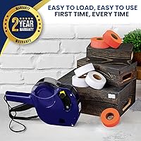 Vista 4 de Perco Lite 1 Line Price Gun with Labels Kit - Includes 3 White Rolls, 3 Fluorescent Red Rolls, 2 Ink Rollers - 1 Ink roll and Labels Pre-Loaded