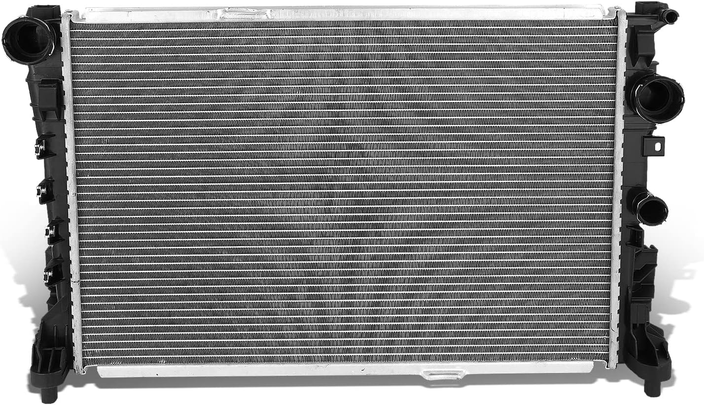 DNA Motoring OEM-RA-2868 Factory Style Aluminum Cooling Radiator Replacement Compatible with 03-09 Mercedes-Benz E320 / 350, 25-1/4" W X 17-9/16" H X 5/8" D, 1-3/4" Inlet / 1-3/4" Outlet