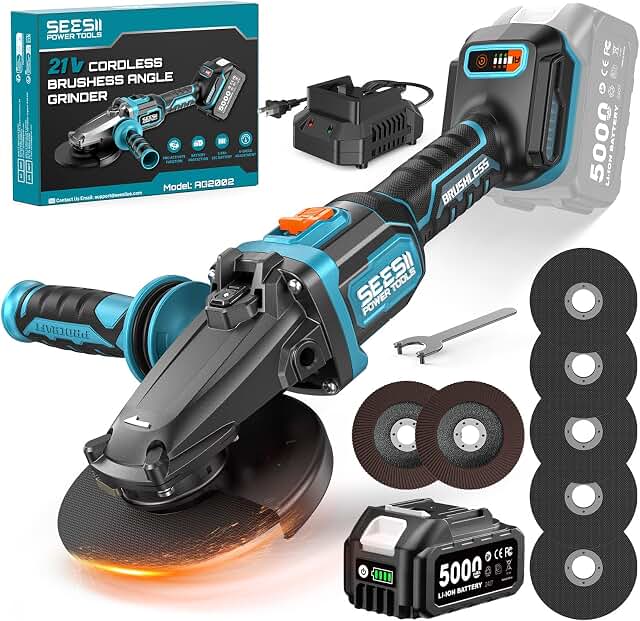 SEESII cordless flathead angle grinder