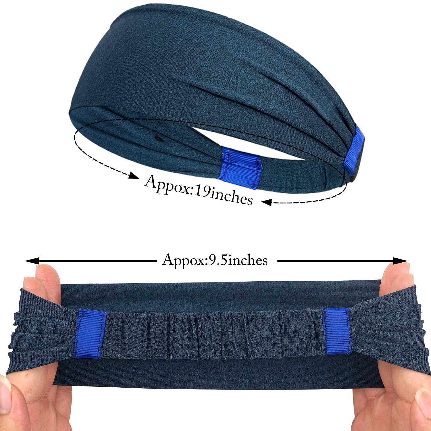 CÉLLOT 12 Pack Mens Running Headband,Womens Sweatband Sports Headband for Running,Cycling,Basketball,Yoga,Fitness Workout Stretchy Unisex Hairband