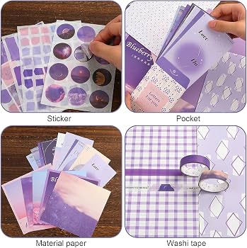 Vintage Scrapbook Sticker Book – 557pcs Dark Night Theme, Washi Stickers For Journaling & Crafts