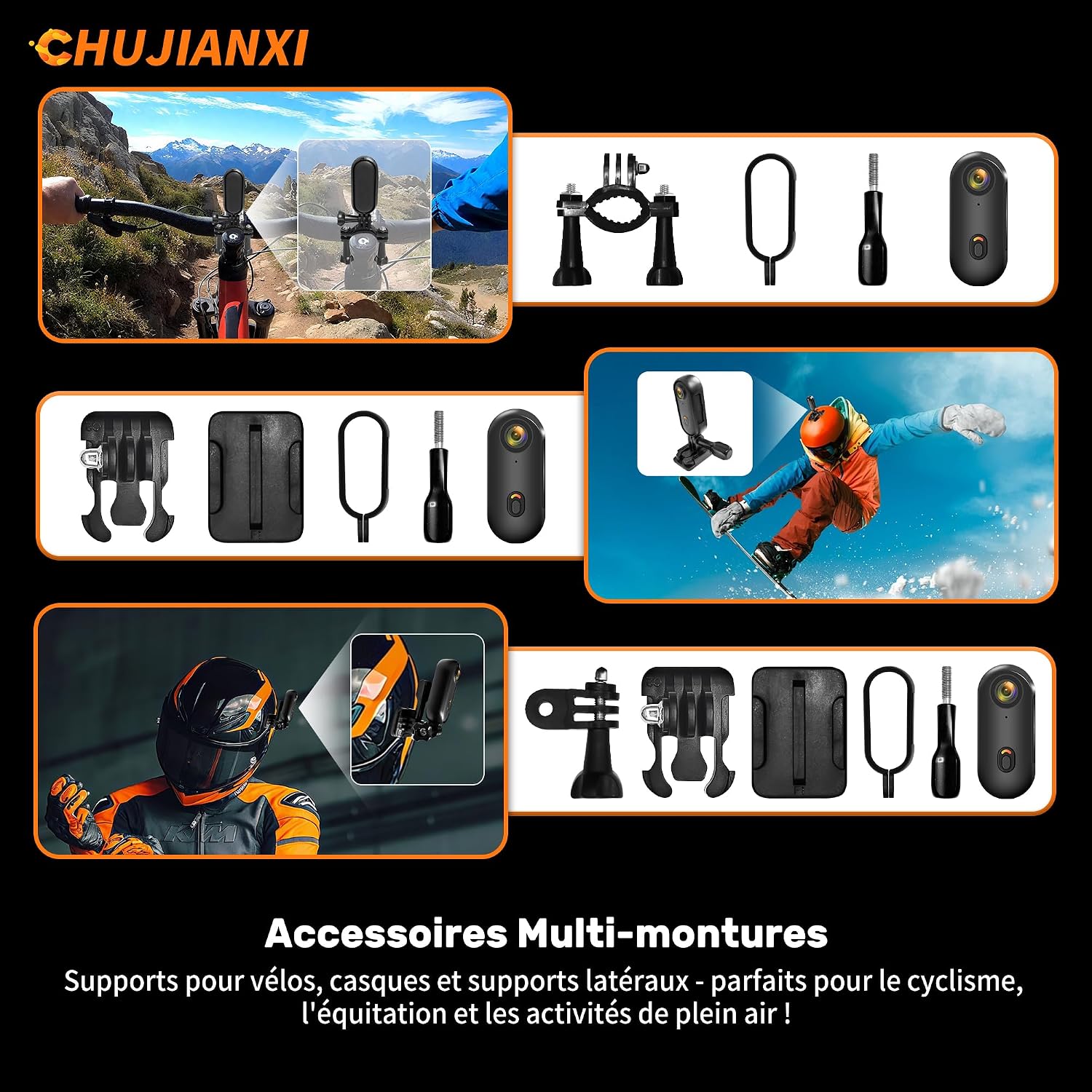 Chujianxi Mini Action Camera 1080P attached magnetically to a metal surface, demonstrating its magnetic mounting capability.